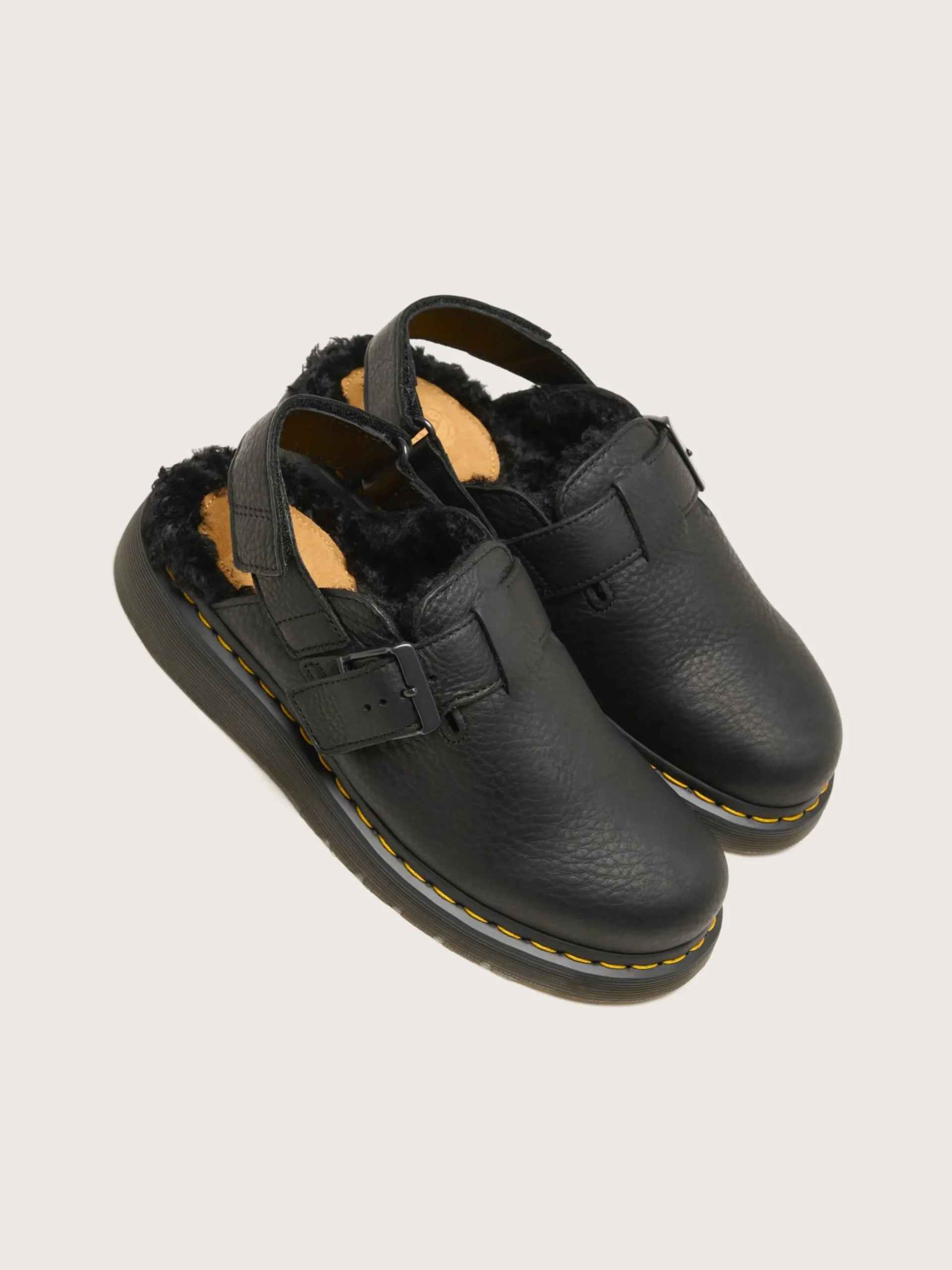 DR. MARTENS Jorge II Muiltjes Met Imitatiebont Voering Voor Vrouwen