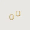 TEN Oblong Gold Oorbellen