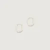 TEN Oblong Silver Oorbellen