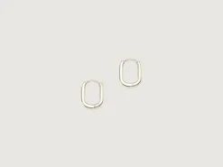 TEN Oblong Silver Oorbellen