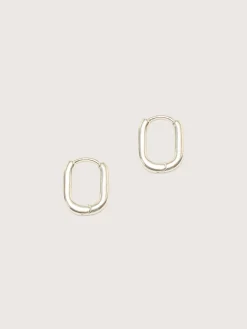 TEN Oblong Silver Oorbellen
